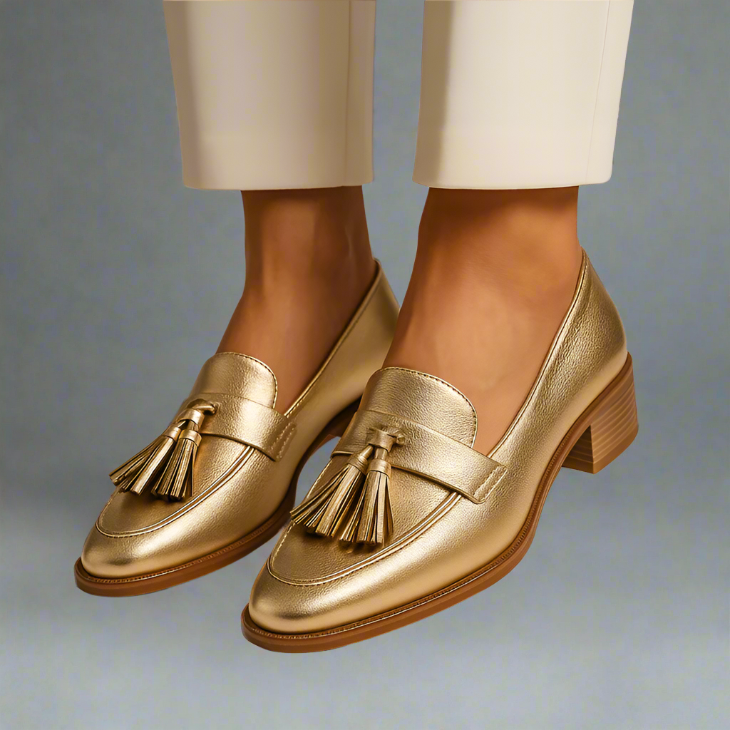 Alina™ | Graceful Gold Loafer