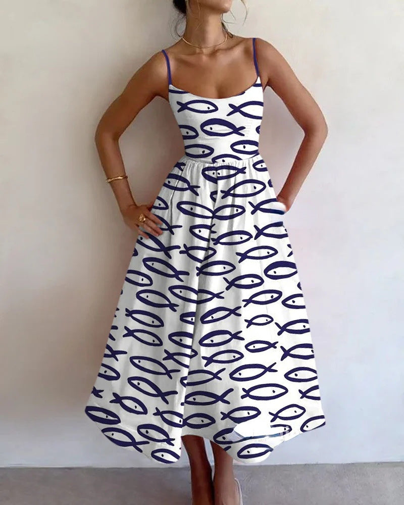 Joara™ | Sardine Print Strap Dress