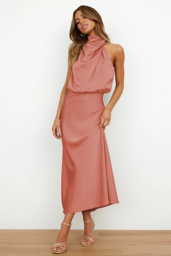 Anavea™ | Long Halter-Neck Dress