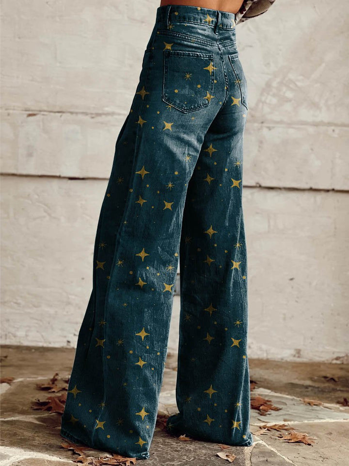Star Print Vintage Boho Pants