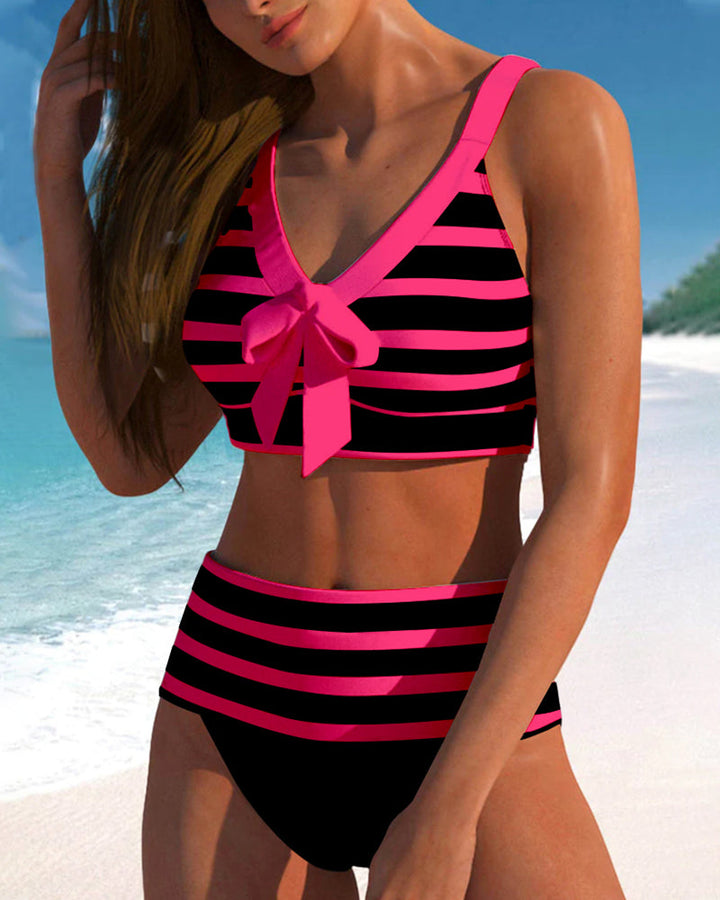 Horana™ | High-Waisted Striped Bikinis