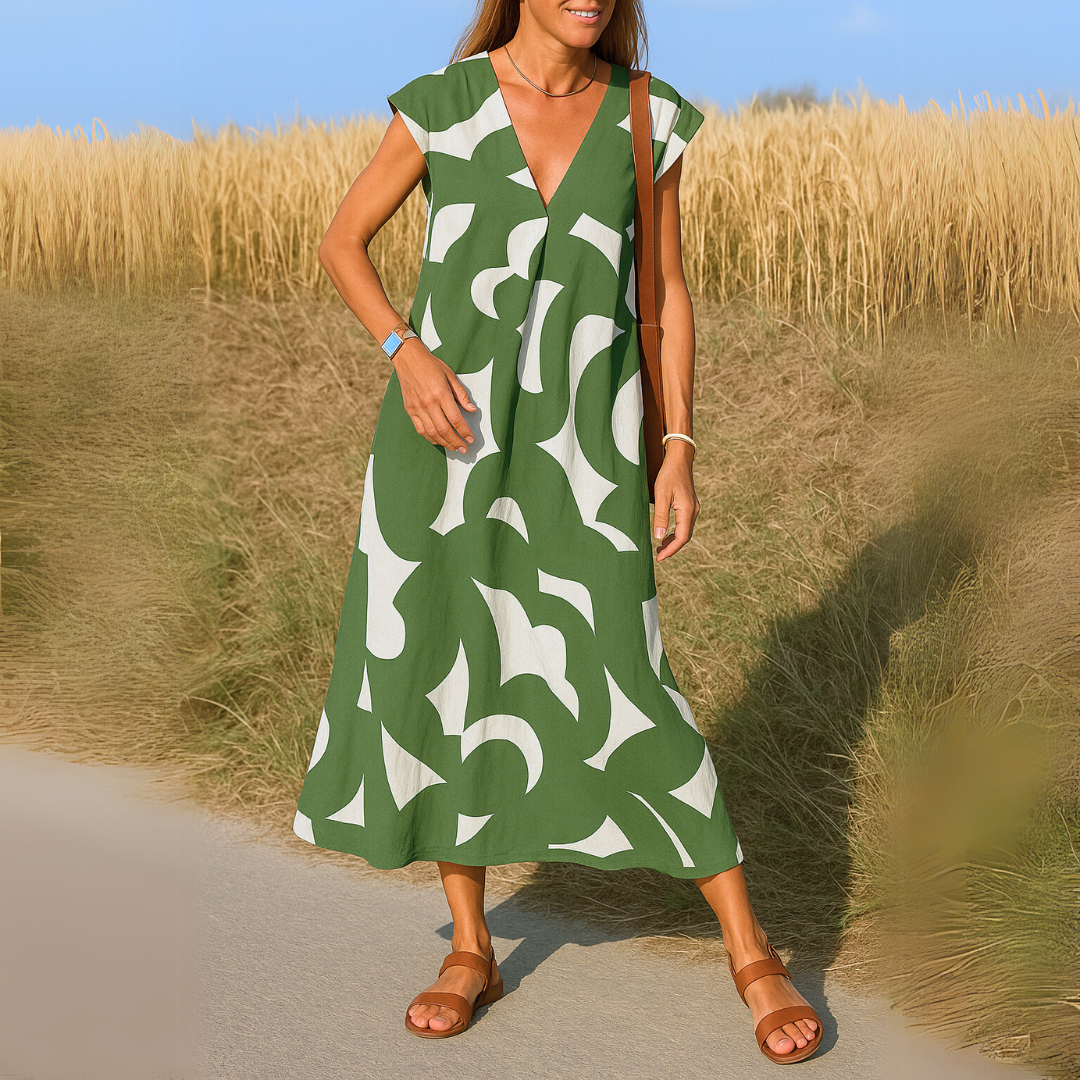 Cara™ | Flowy V-Neck Dress