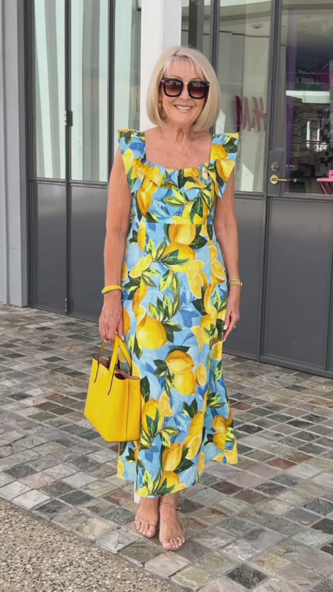 Olivelle™ | Summer Dress with Lemon Print