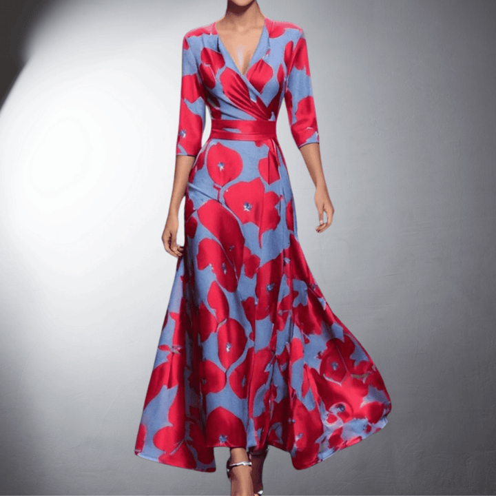 Elegant Evening Dress with Floral Charm