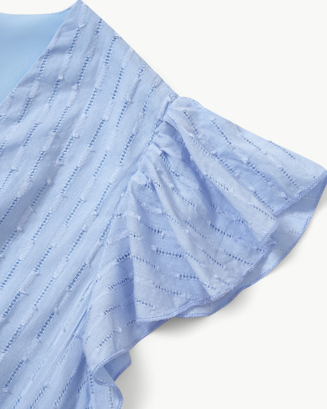 Alra™ | Midi Dress with V-Neck and Ruffle Sleeves