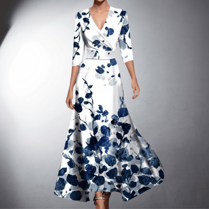 Elegant Evening Dress with Floral Charm