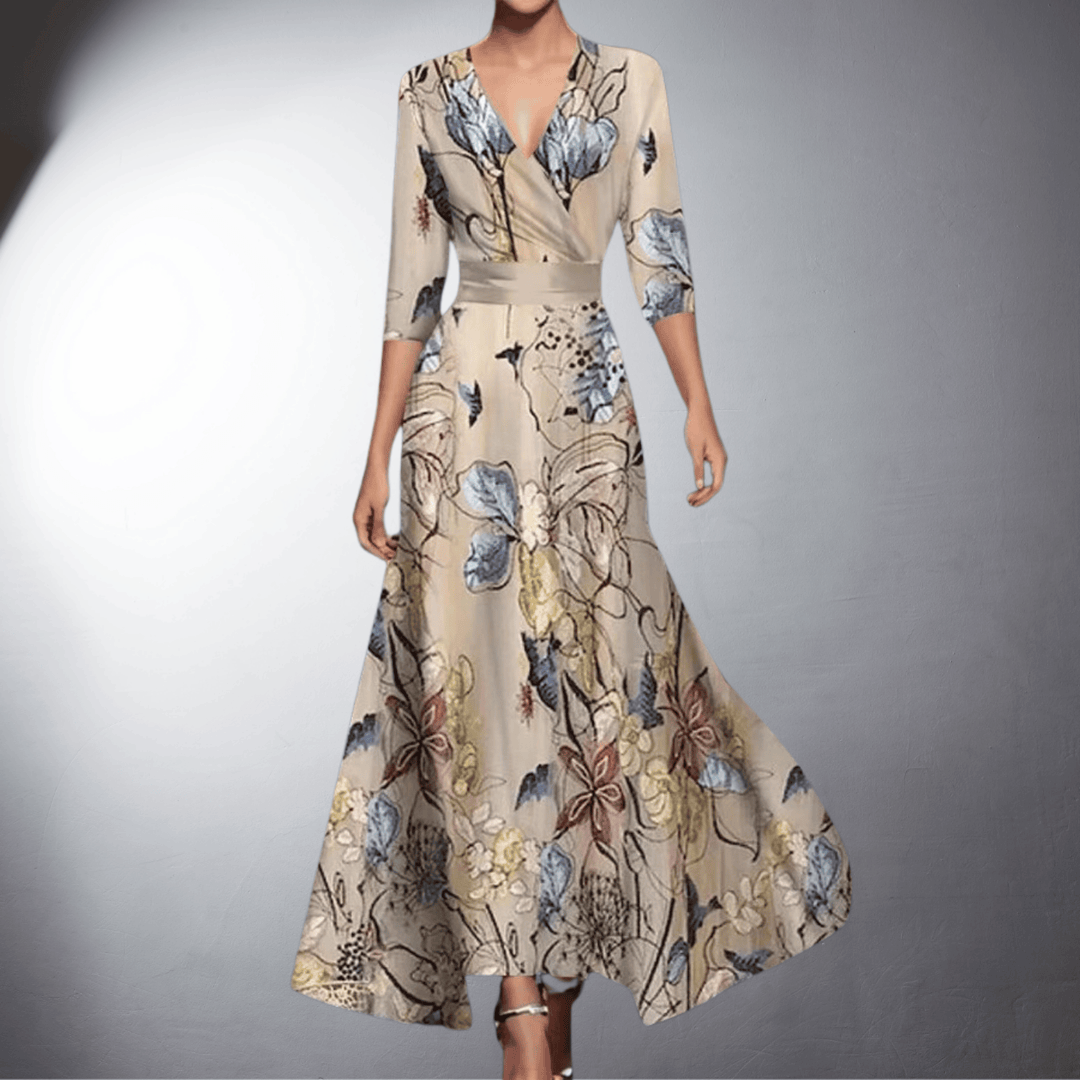 Elegant Evening Dress with Floral Charm