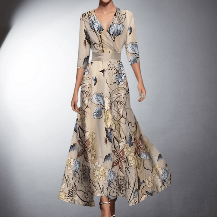 Elegant Evening Dress with Floral Charm