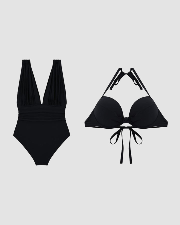 Remita™ | Figure-Shaping V-Neck Swimsuit with Tummy Control
