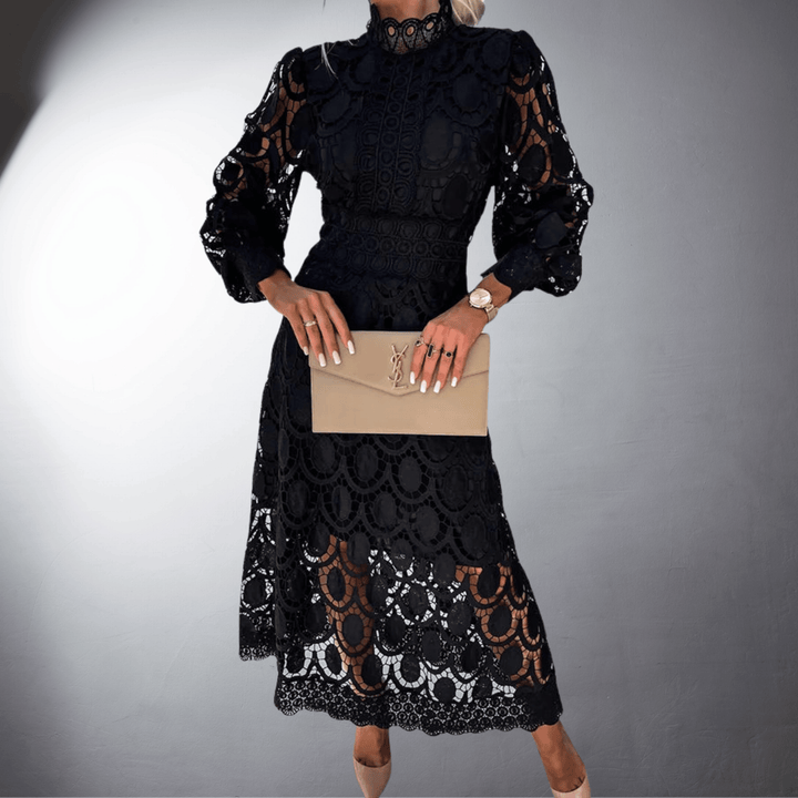 Long Sleeved Lace Maxi Dress