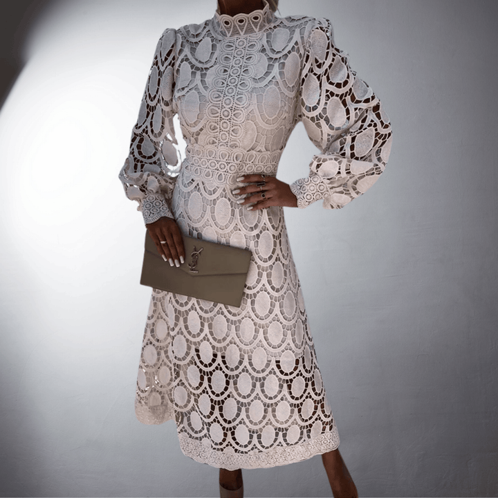 Long Sleeved Lace Maxi Dress