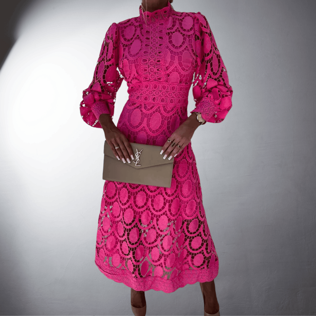 Long Sleeved Lace Maxi Dress