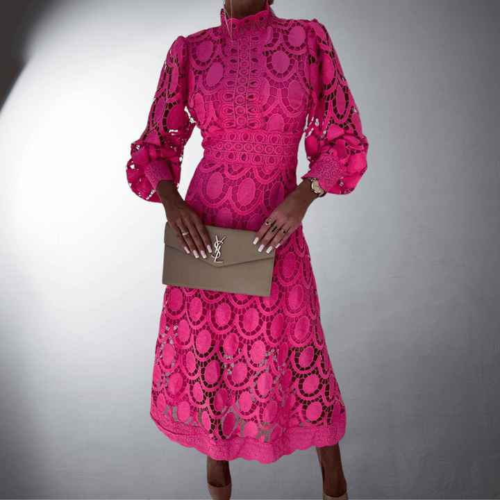 Long Sleeved Lace Maxi Dress
