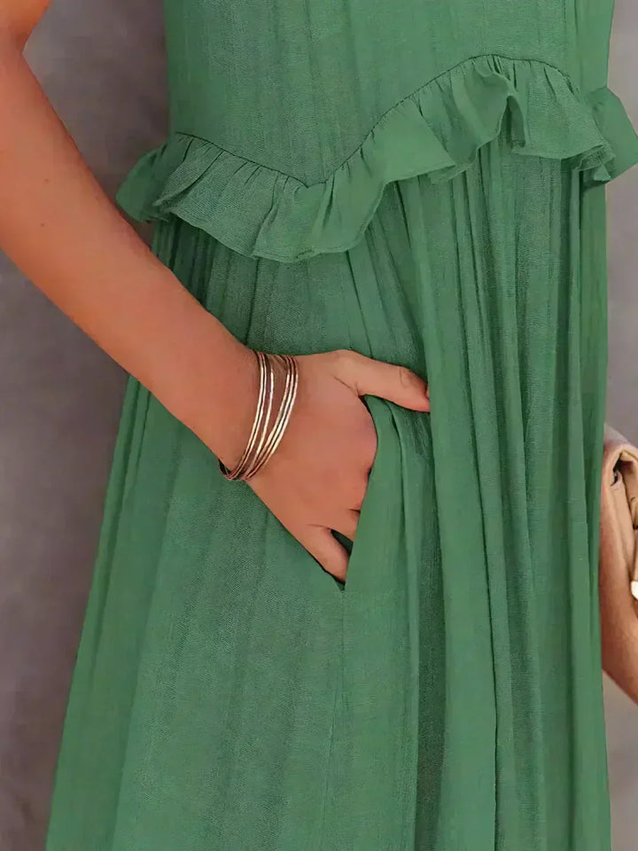 Sofia™ | Ruffled Halter Maxi Dress (Almost Sold Out)