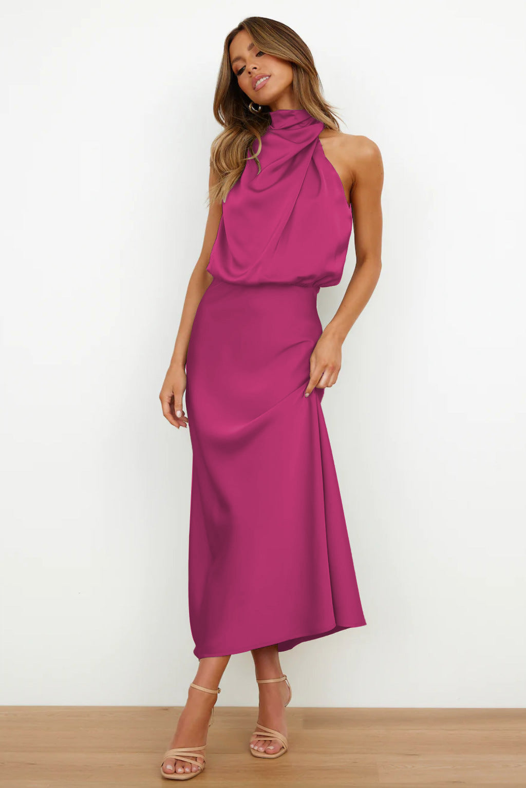 Anavea™ | Long Halter-Neck Dress