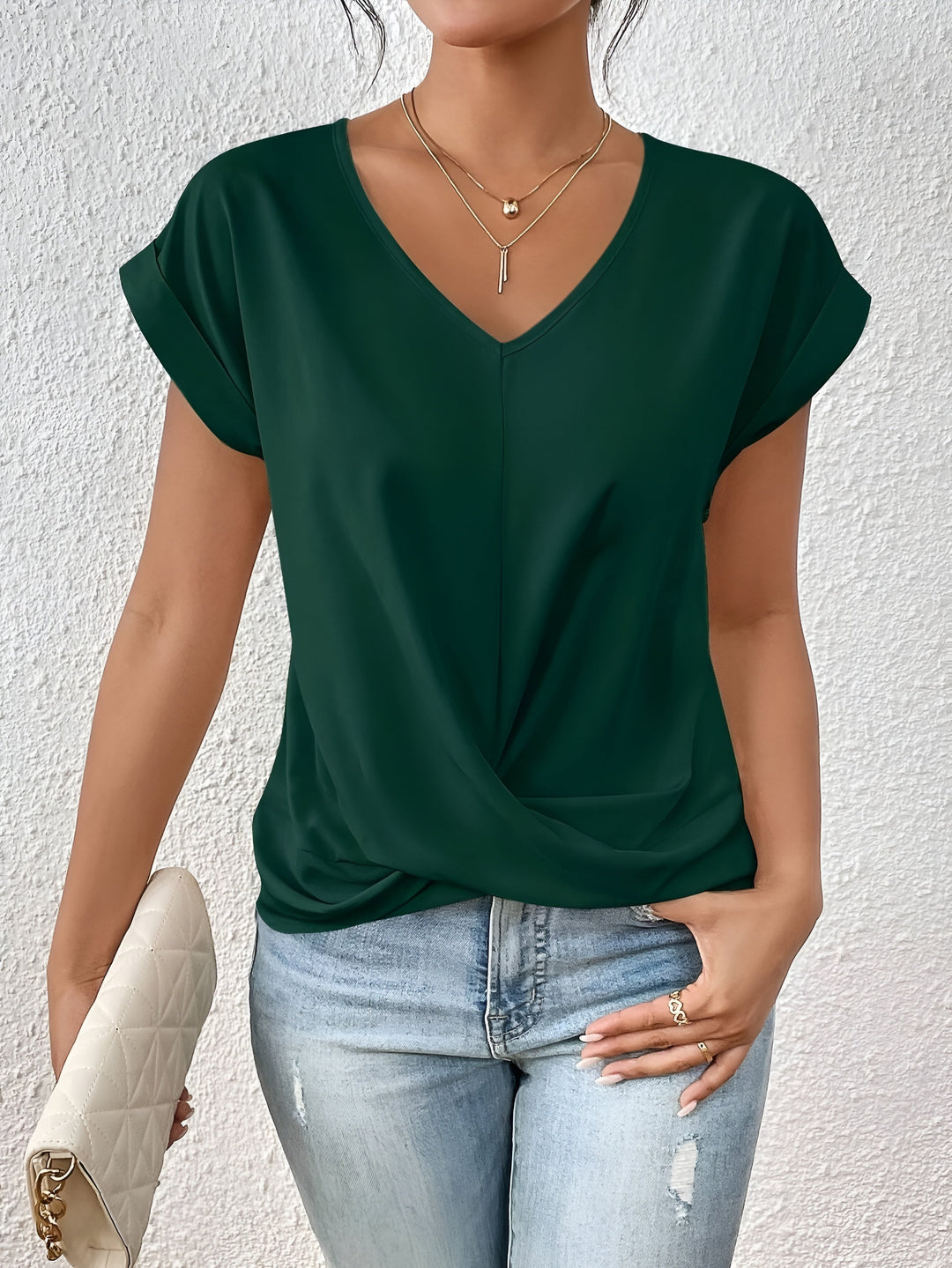 Alira™ | Relaxed Fit Heart V-Neck T-Shirt