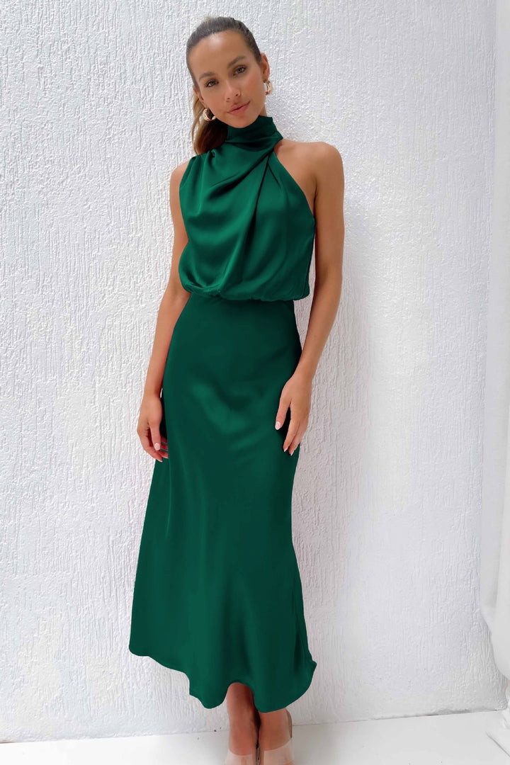 Anavea™ | Long Halter-Neck Dress