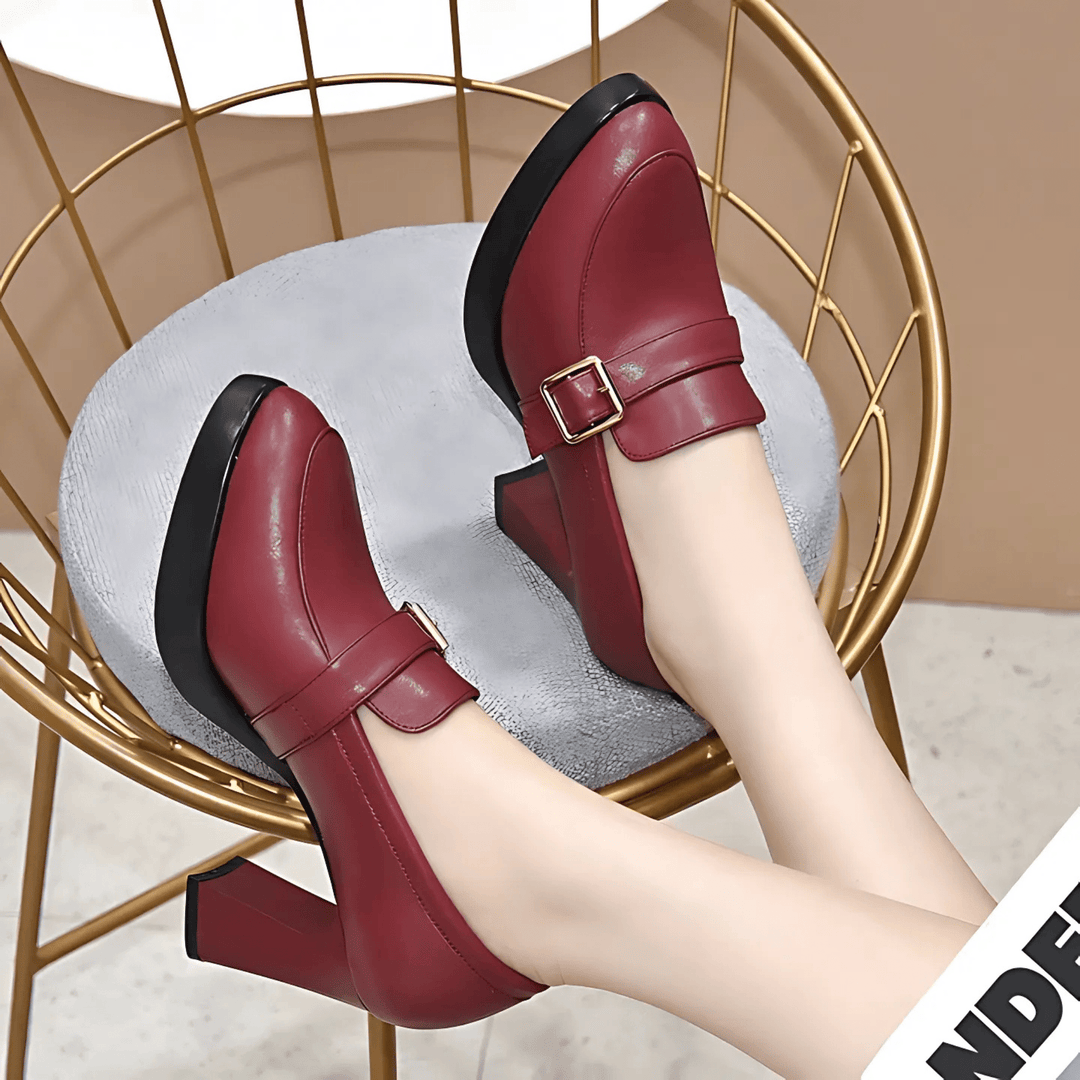 Comfy Block-heeled Loafers