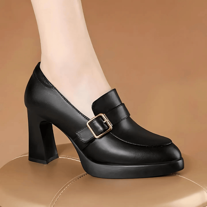 Comfy Block-heeled Loafers