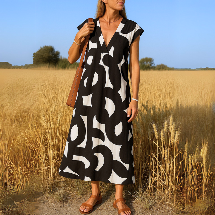 Cara™ | Flowy V-Neck Dress