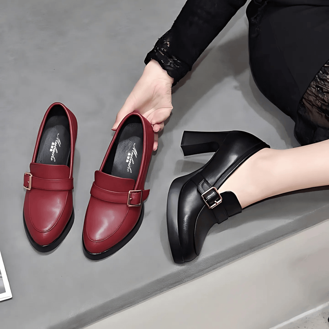 Comfy Block-heeled Loafers