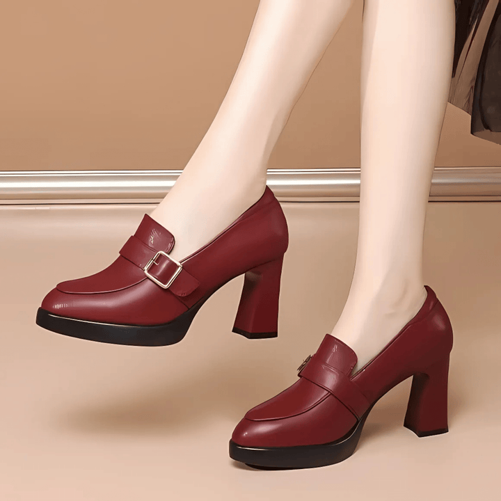 Comfy Block-heeled Loafers