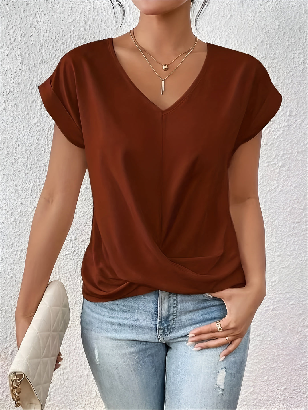 Alira™ | Relaxed Fit Heart V-Neck T-Shirt