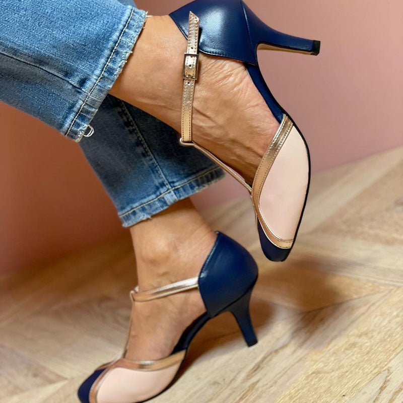 Alessia™ | Vibrant and Cozy T-Strap Heels