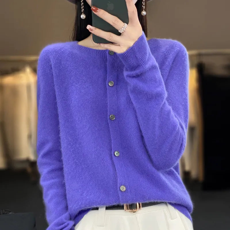 Warm and Artisanal Wool Cardigan