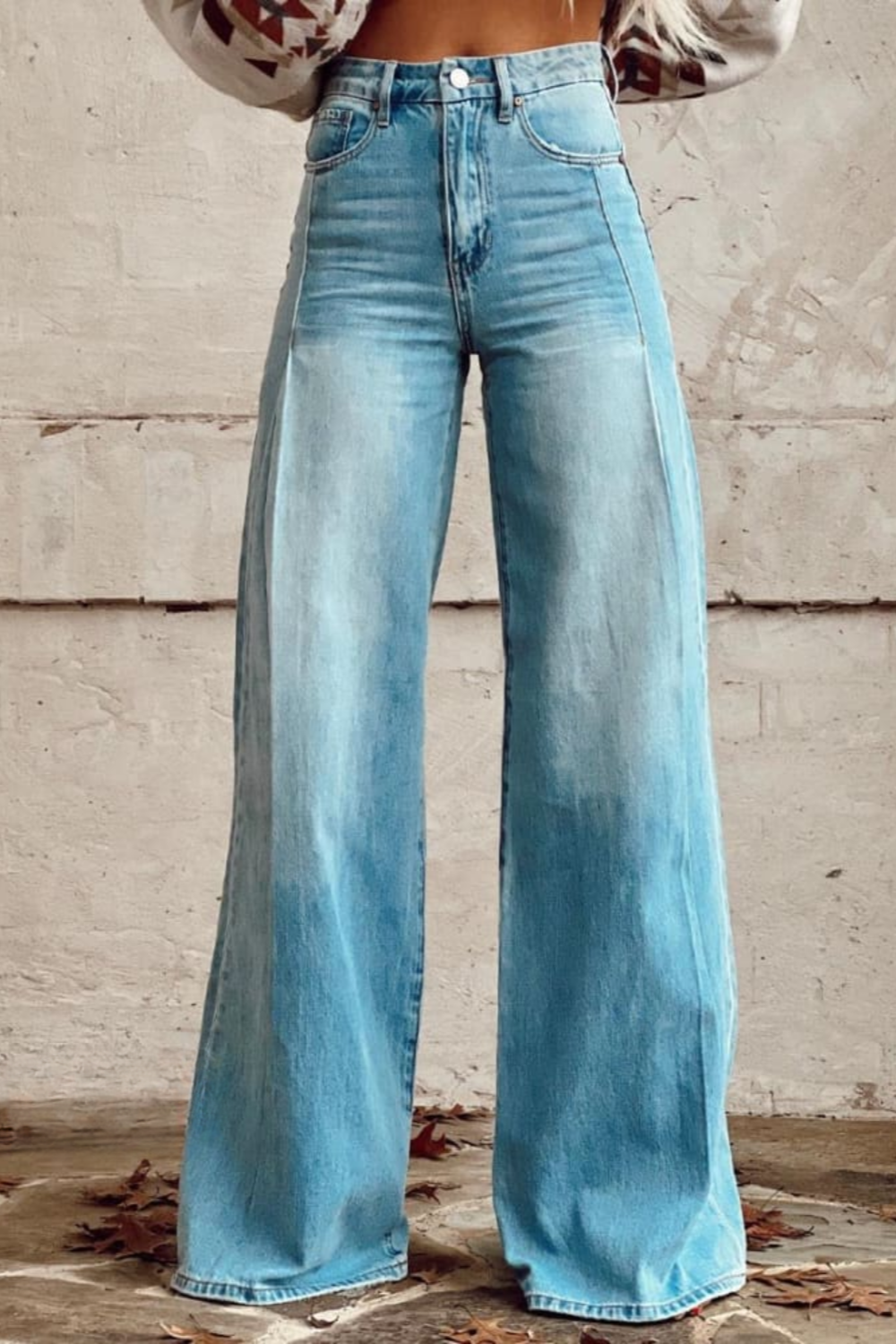 Pantaloni denim vintage boho