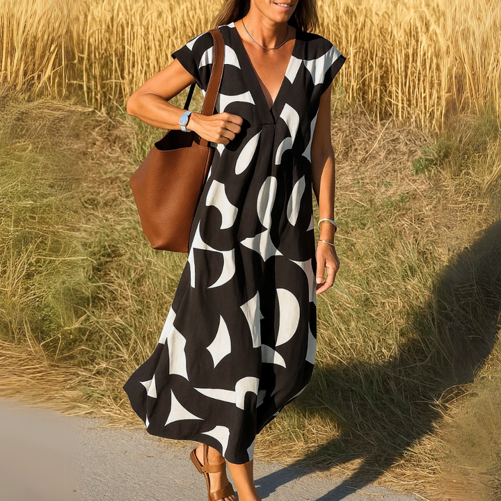 Cara™ | Flowy V-Neck Dress