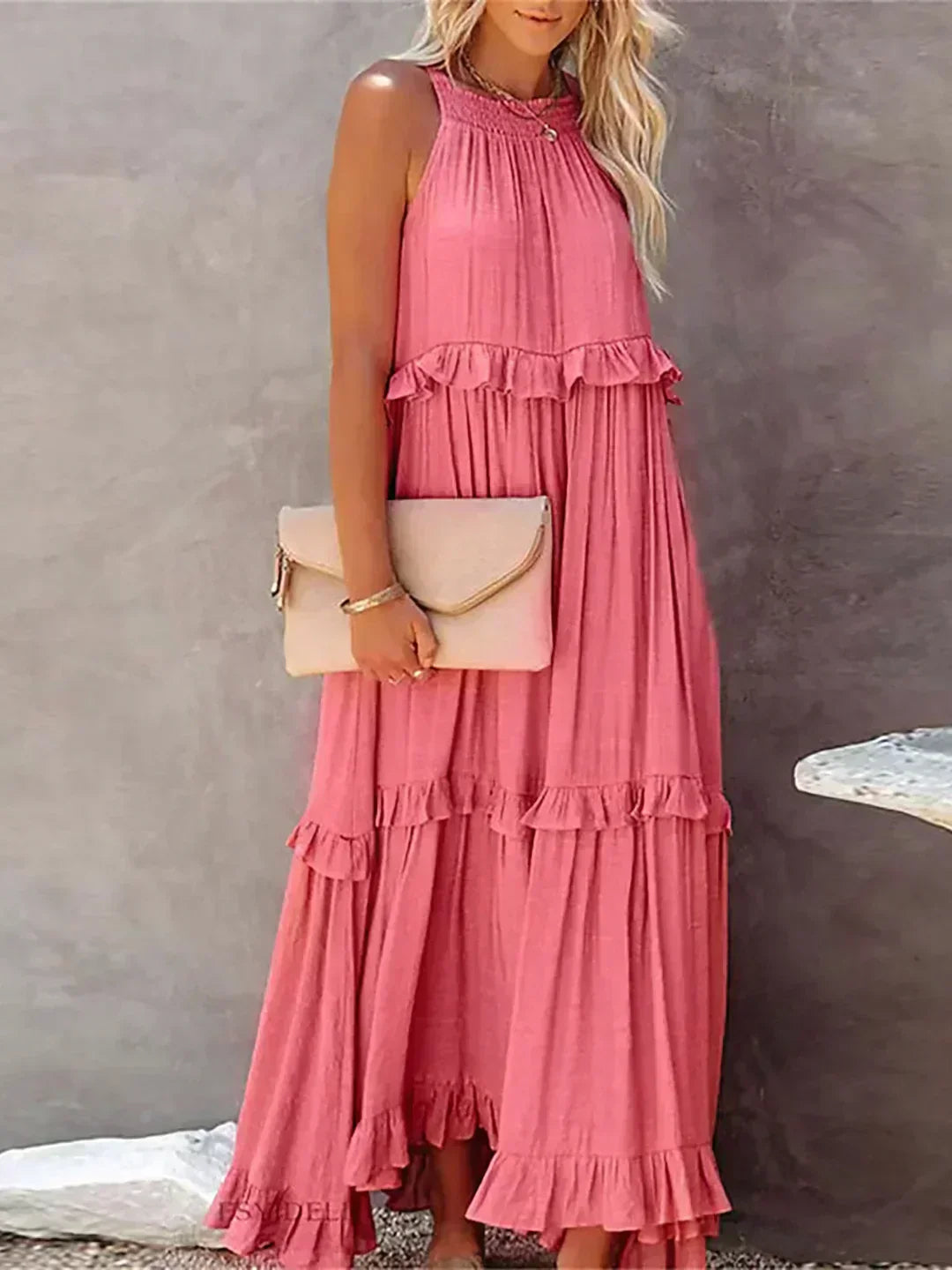 Sofia™ | Ruffled Halter Maxi Dress (Almost Sold Out)