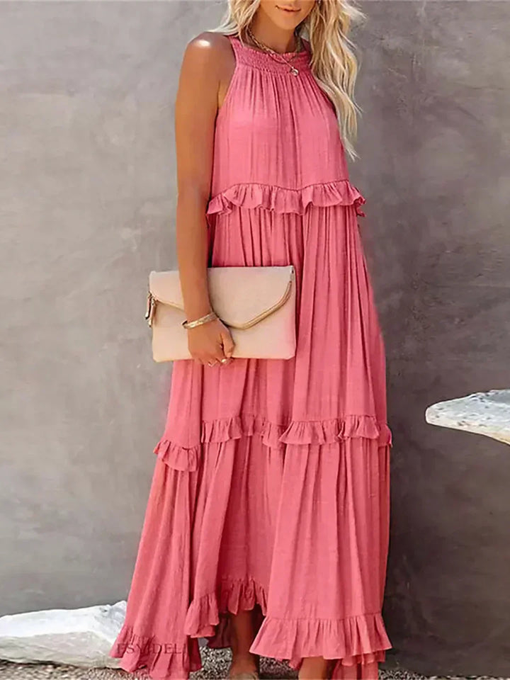 Sofia™ | Ruffled Halter Maxi Dress (Almost Sold Out)