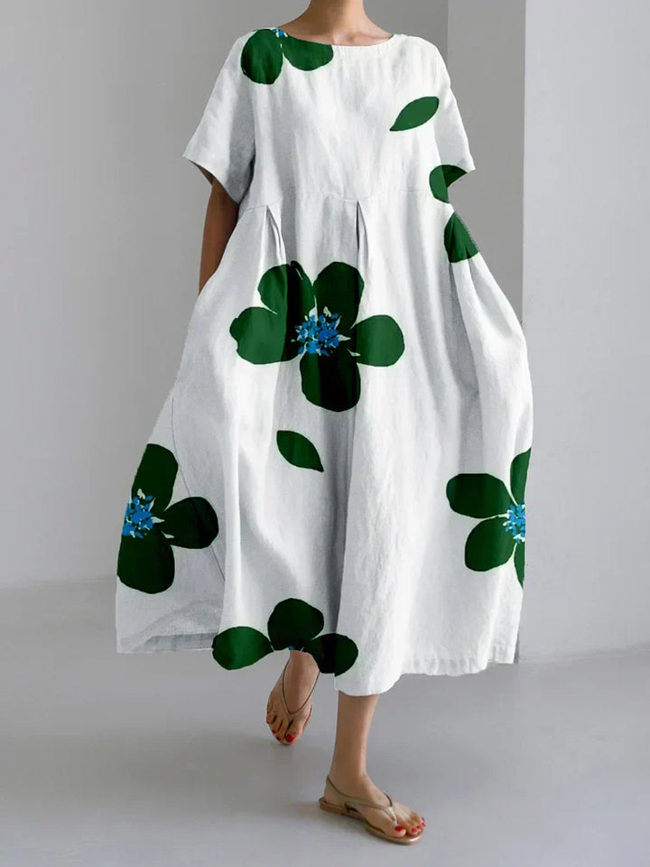 Luette™ | Long Summer Dress with Bright Floral Prints and Soft Comfort