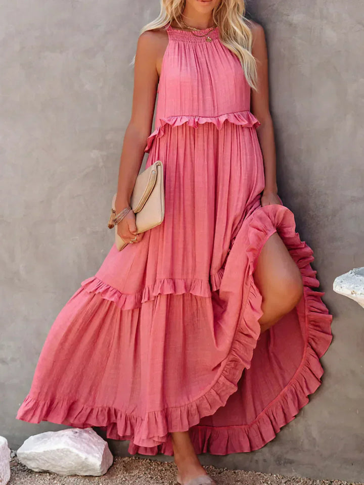 Sofia™ | Ruffled Halter Maxi Dress (Almost Sold Out)