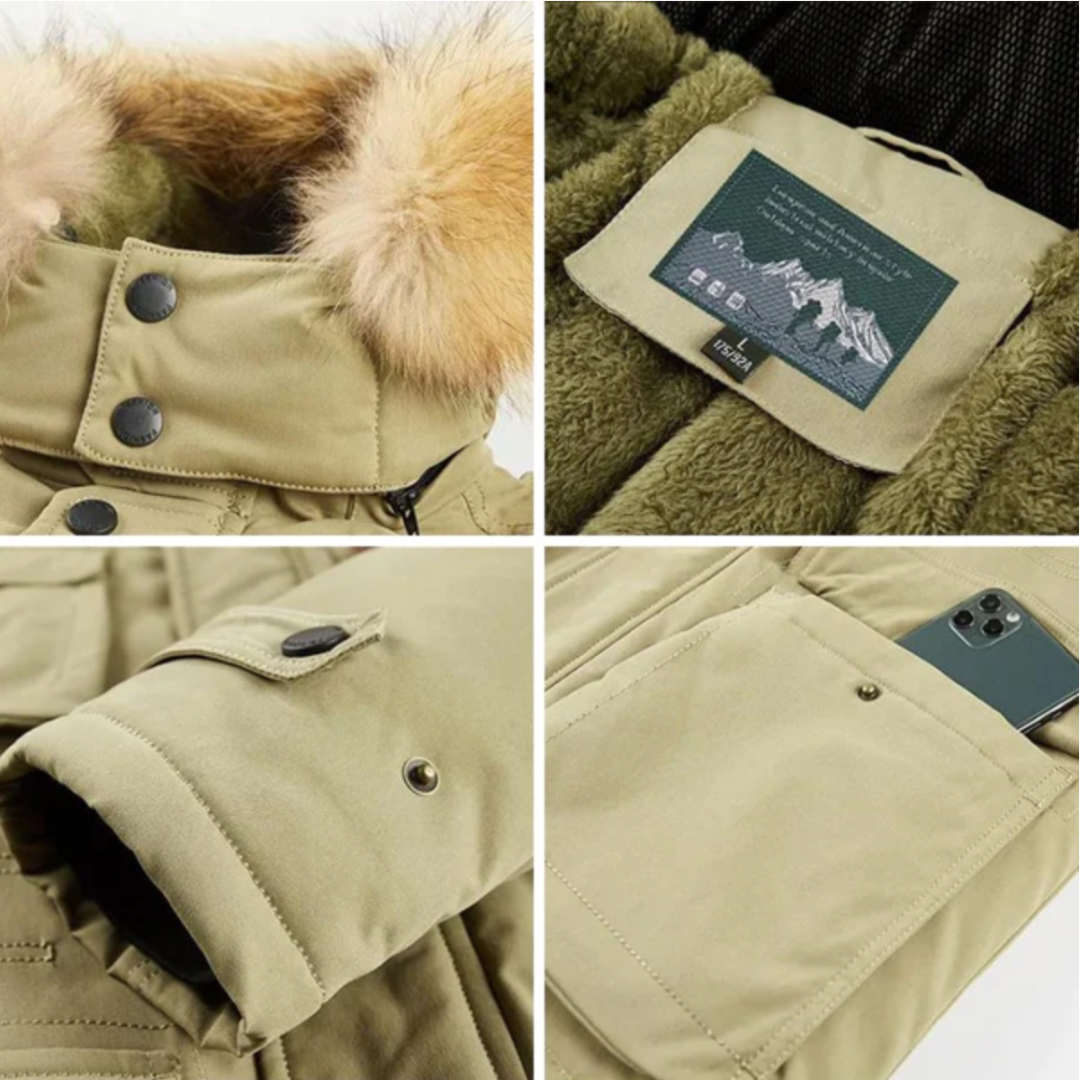 Water and Wind-resistant Parka Jacket