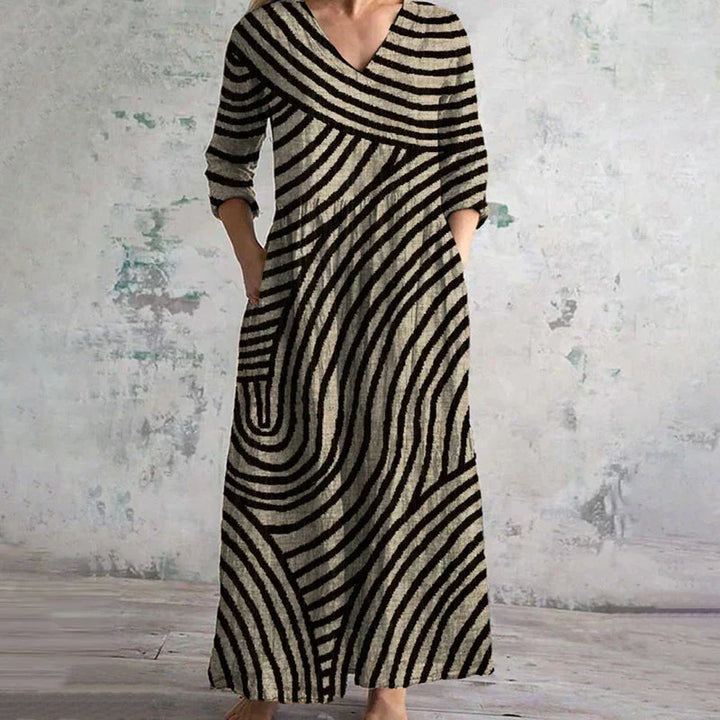 Alina™ | Vintage Striped Dress