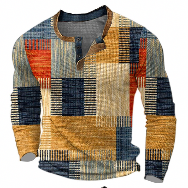 Cashmere and Wool Patchwork Print Sweater