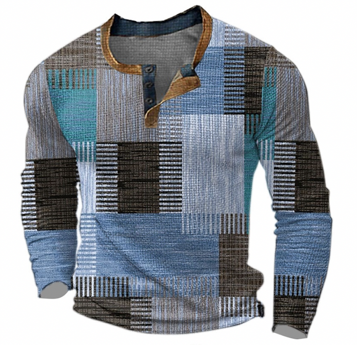 Cashmere and Wool Patchwork Print Sweater