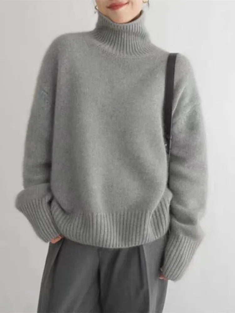 Comfortable, Knitted, Soft Turtleneck Sweater