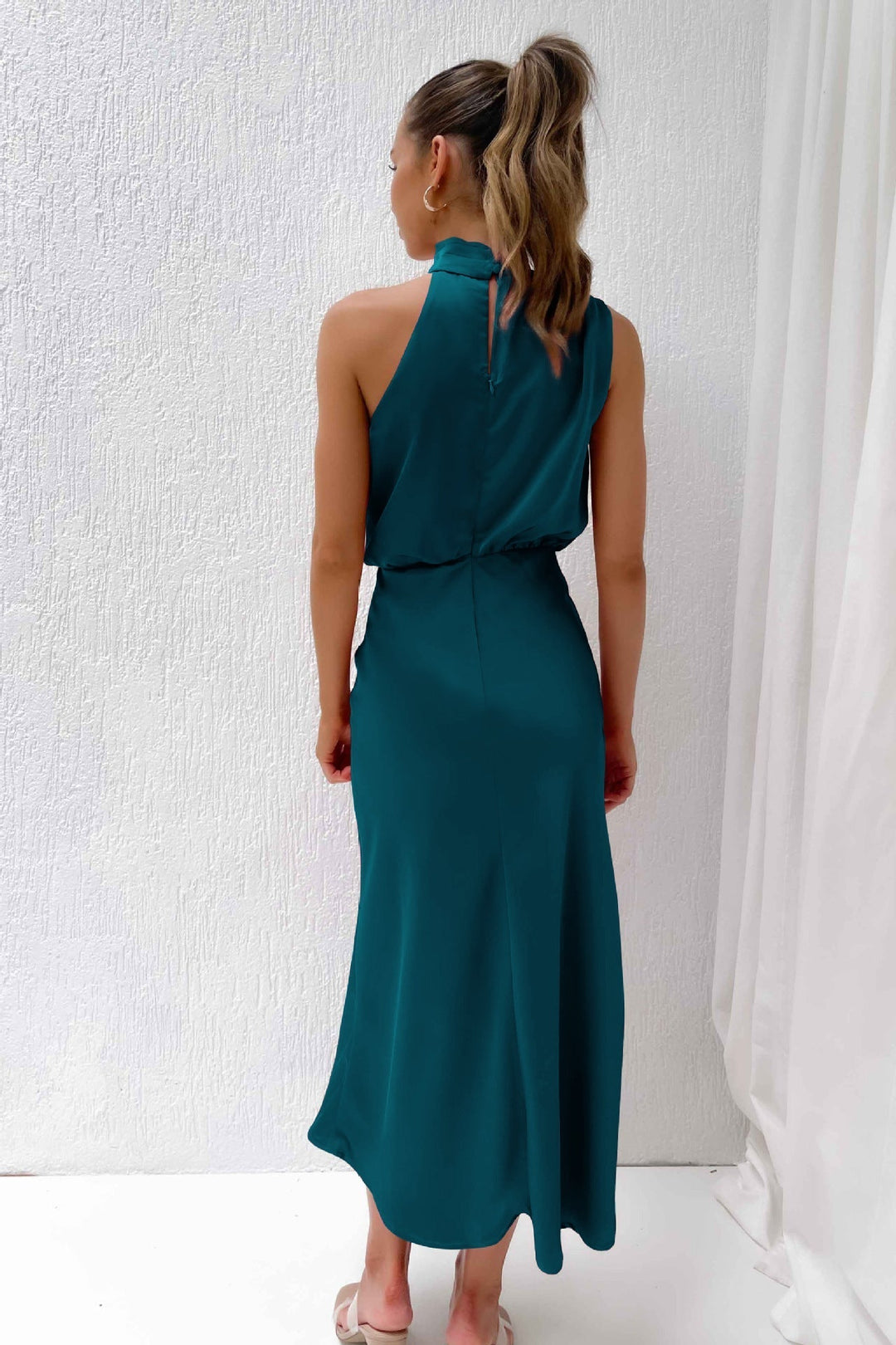 Anavea™ | Long Halter-Neck Dress