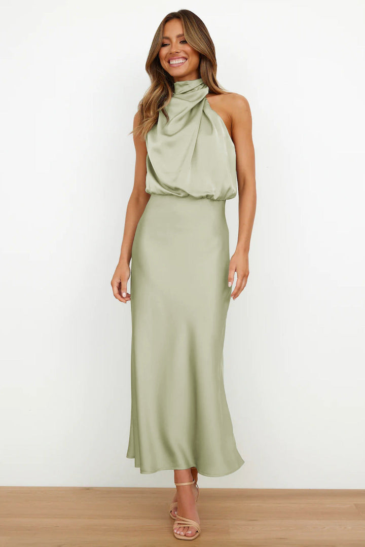 Anavea™ | Long Halter-Neck Dress