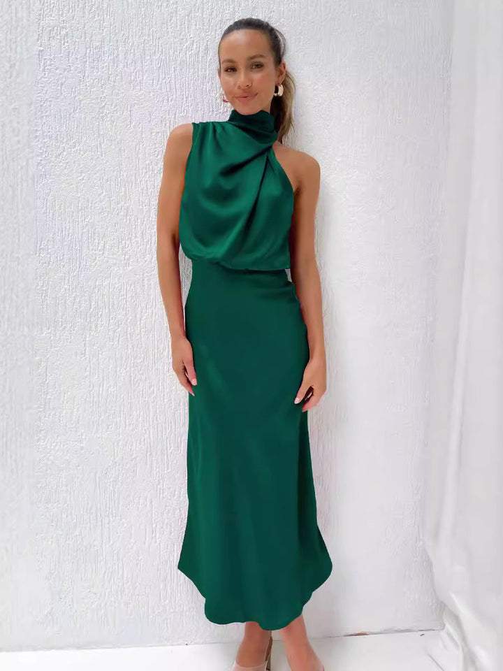 Anavea™ | Long Halter-Neck Dress