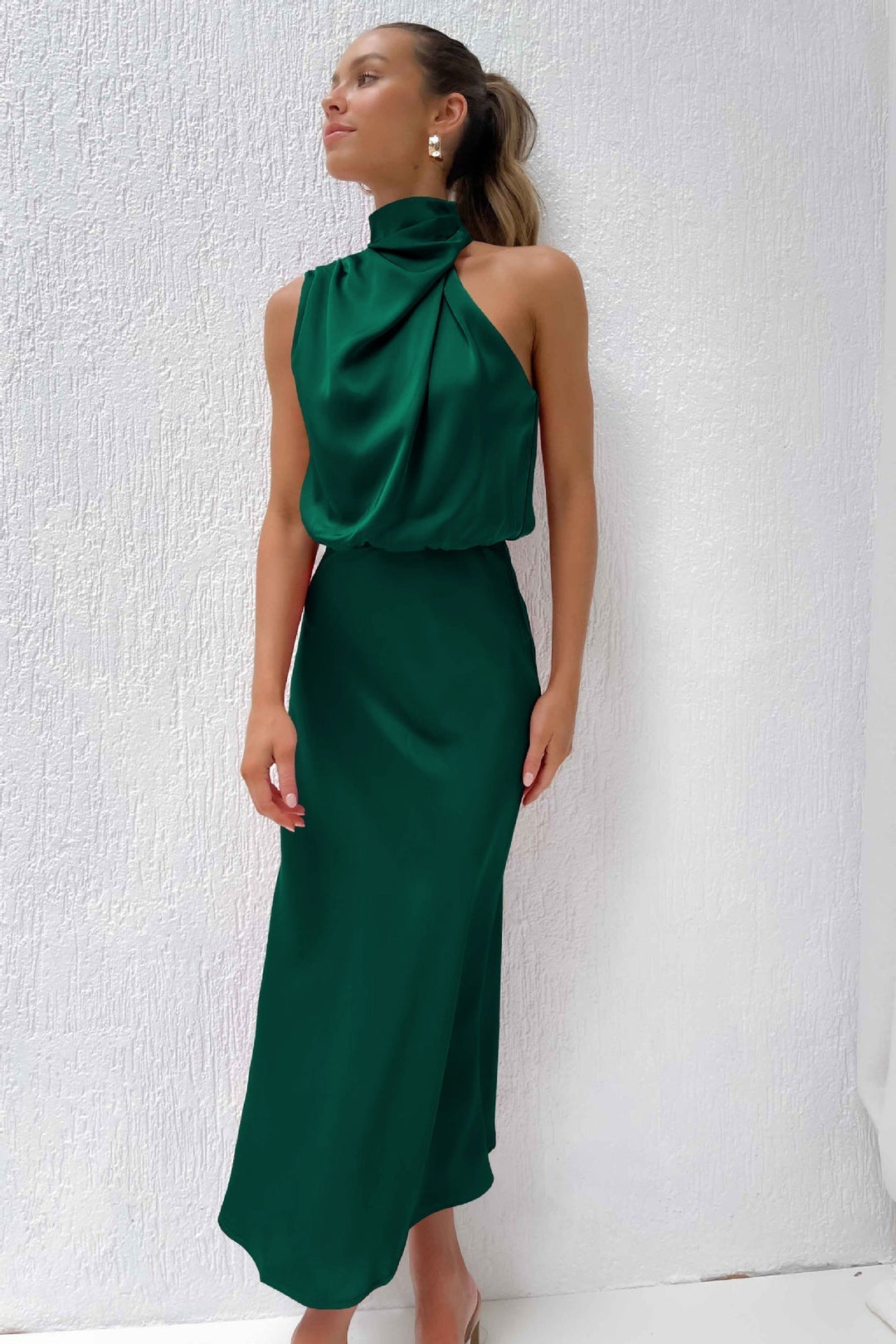 Anavea™ | Long Halter-Neck Dress