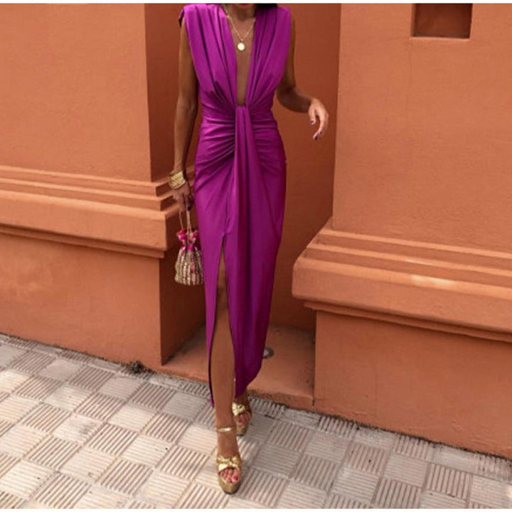 Party Dress with Deep Neckline