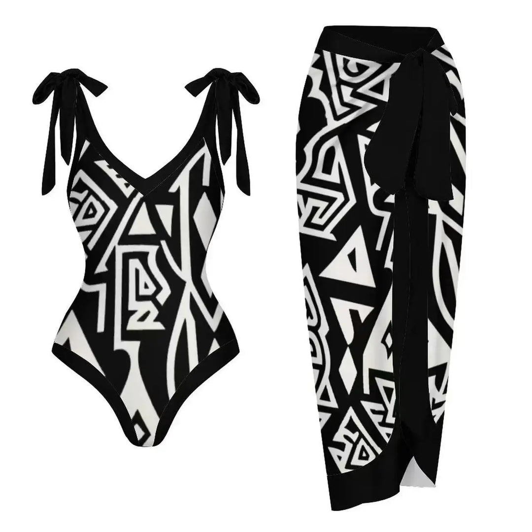 Zemina™ | Figure-Shaping Push-Up One-Piece with Matching Beach Robe
