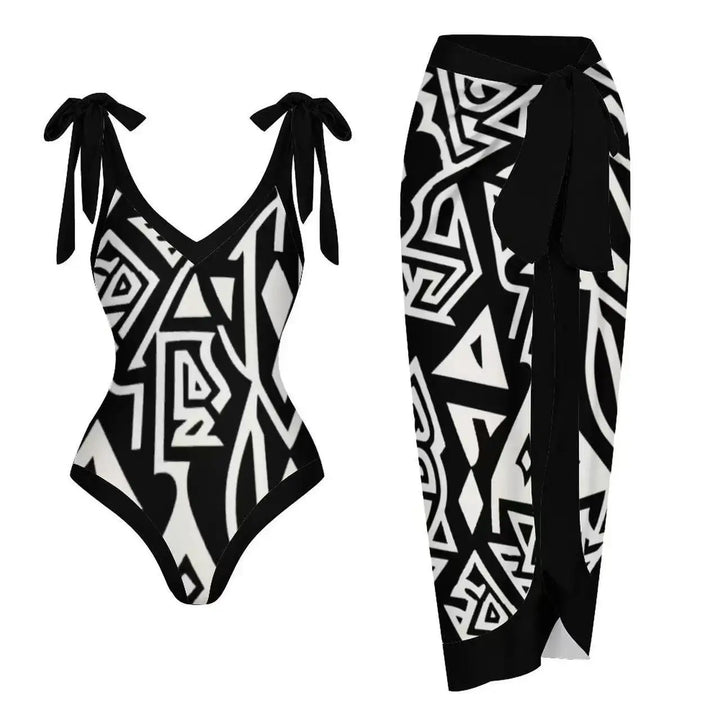 Zemina™ | Figure-Shaping Push-Up One-Piece with Matching Beach Robe