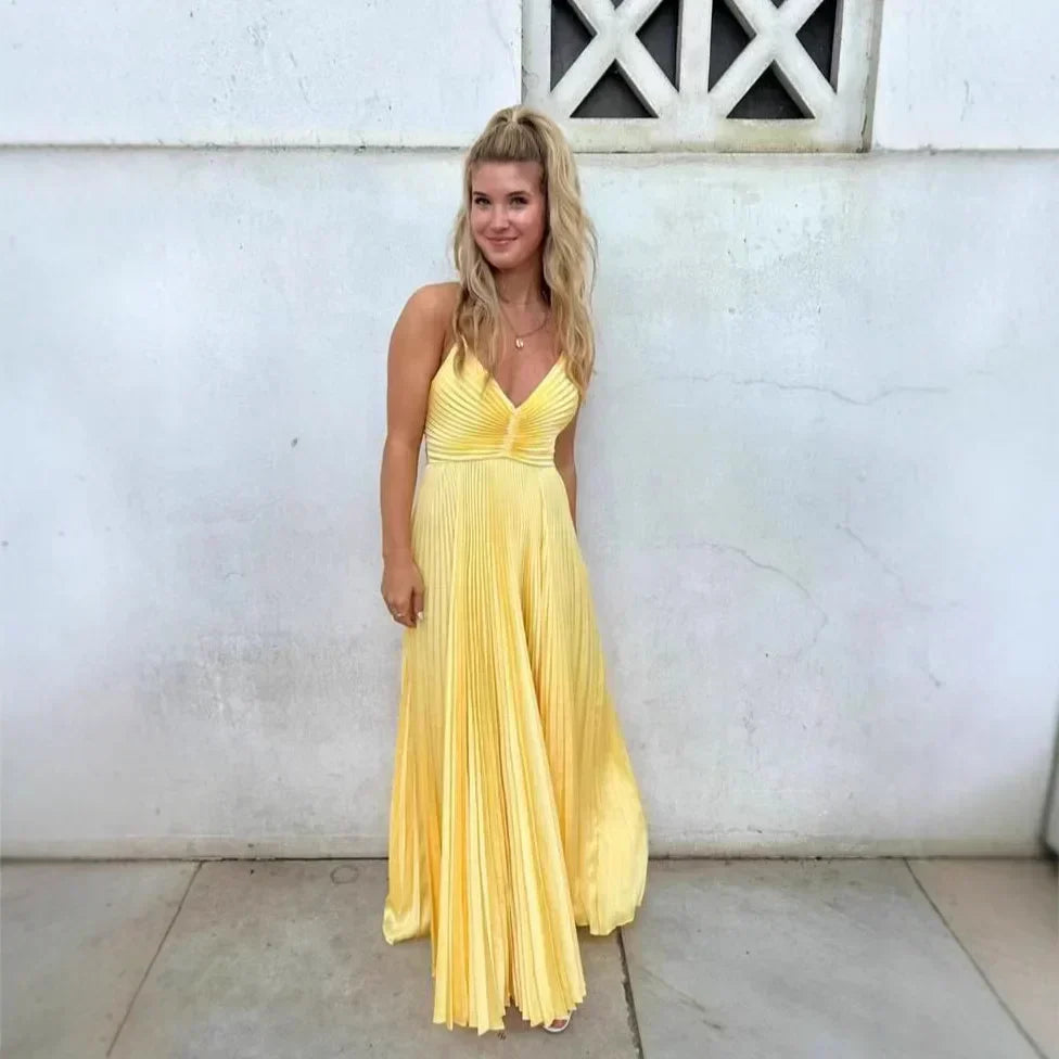 Marette™ | Pleated V-Neck Summer Dress