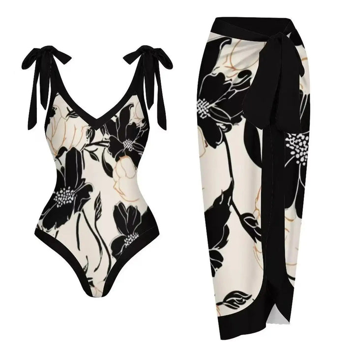 Zemina™ | Figure-Shaping Push-Up One-Piece with Matching Beach Robe