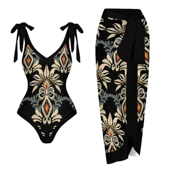 Zemina™ | Figure-Shaping Push-Up One-Piece with Matching Beach Robe